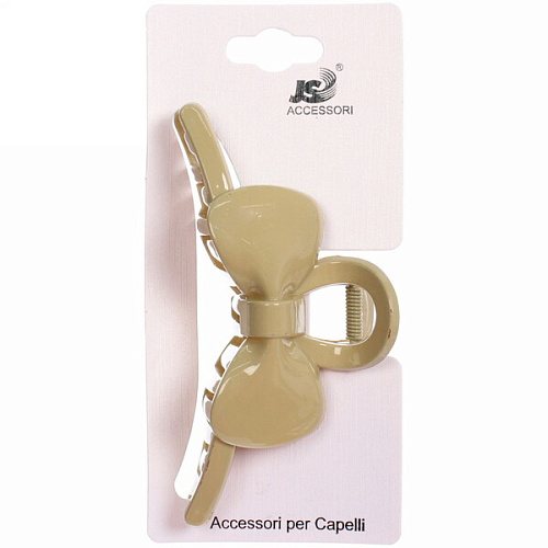 Заколка-краб для волос  на блистере Magic Gloss, бантик, микс 6 цветов, 11см (Кокетка)_27