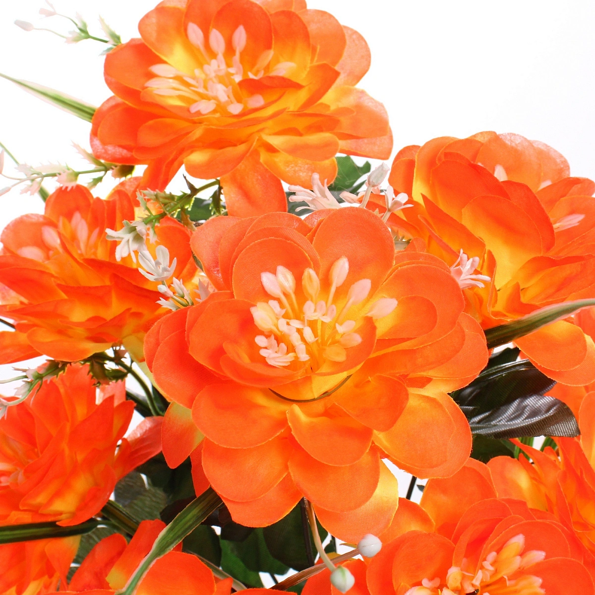 Искусственные цветы "Цветочная мелодия" 50см 9 цветков красно-желтые