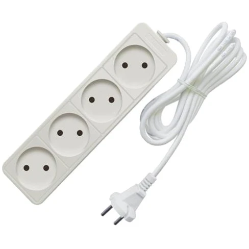 Удлинитель 4гнезда  5м без заземления ПВС 2200Вт 2x0.75мм² Союз (30)