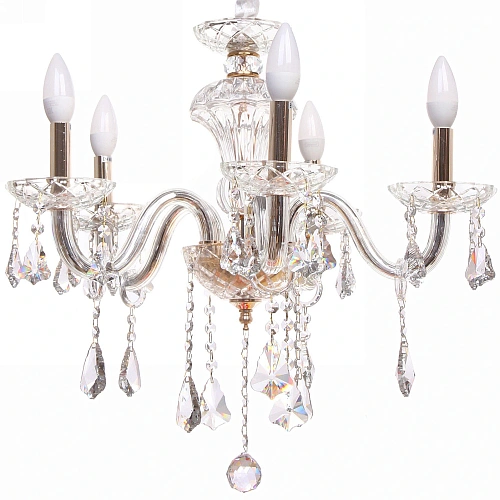 Люстра подвесная в стиле барокко Aroma 540Вт 25-S806 со стеклянными основаниями_4