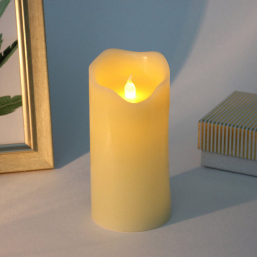 Сувенир с подсветкой "Свеча восковая - Ангел" 7,5*15 см - облита воском (работает от батареек 3 ААА)