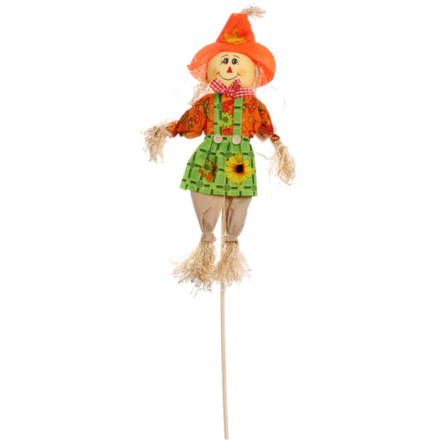 Фигура садовая "Пугало - Стелла" в оранжевой шляпе 55 (85) см ДоброСад
