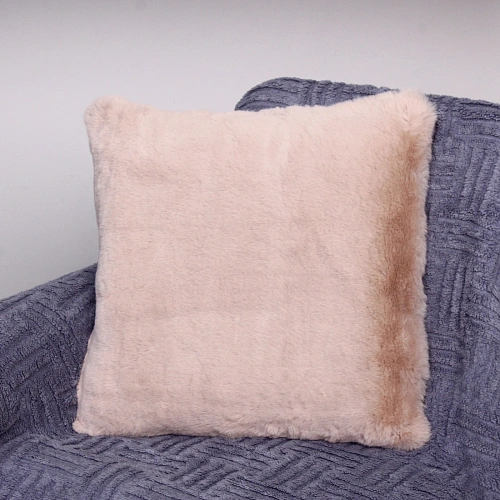 Чехол для декоративной подушки "SOFI", 43*43 см, иск. мех, цвет бежевый