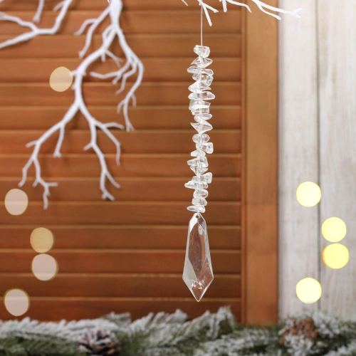 Подвеска "Сказочная льдинка" 21 см, Прозрачный