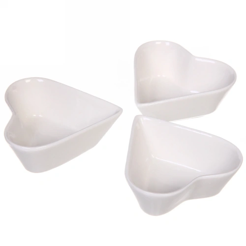 Набор соусников "White magic" 3шт "Сердечки"
