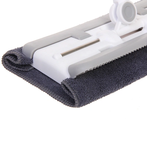 Швабра зажимная ручка 110см в комплекте 2 салфетки_5