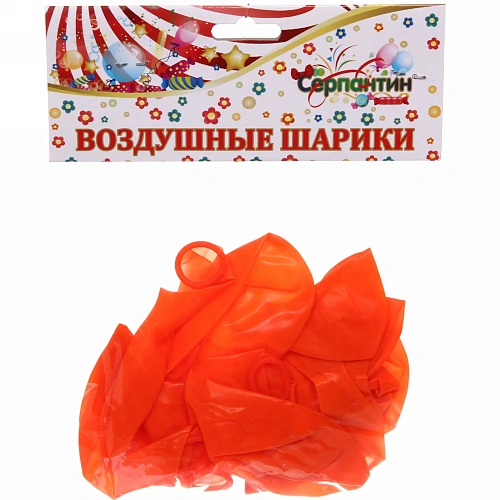 Воздушные шары Кристалл 10шт 1230см оранжевый_3