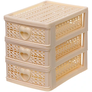 Комод малый "ПАЛЕРМО", цвет бежевый, 3 отделения, 13*9*11,5см