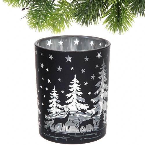 Подсвечник Снежный лес 1012,5 см, Черный_4