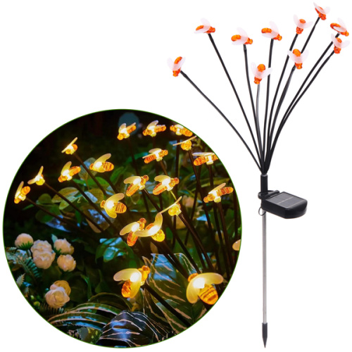 Светильник на солн.батарее "Пчелки" 70*3,5 см (10 шт), Теплый белый