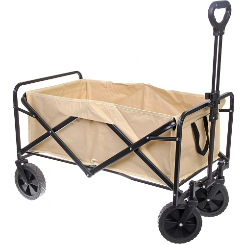 Тележка садовая складная 4 колеса 94*53*54/99см. бежевая