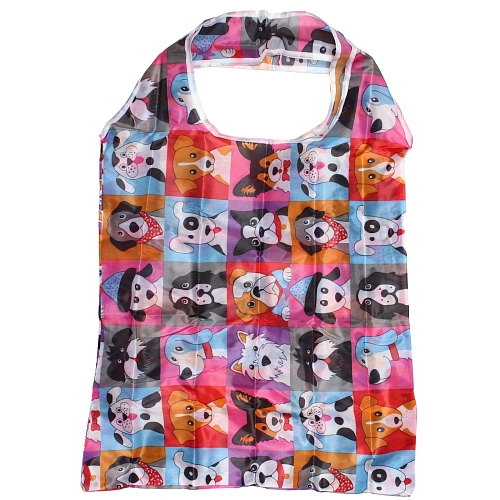 Сумка - шоппер с карабином ИДЕЯДОМА, принт собачки, 6038смнагрузка до 10кг (инд пакет истикер)_3