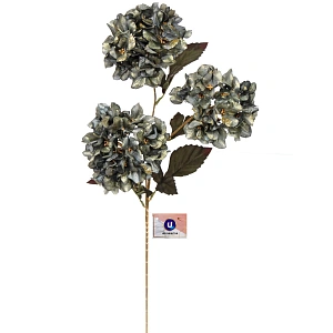 Искусственные цветы "FLOWERS GLAMOUR" 70см Гортензии 3 цветка зеленые