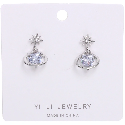 Серьги из гиппоалергенного металла ПАЛУМНА, звезды, цвет золото и серебро, 21,5см_7