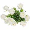 Искусственные цветы "Розовый букет" 42см 10 цветков белые