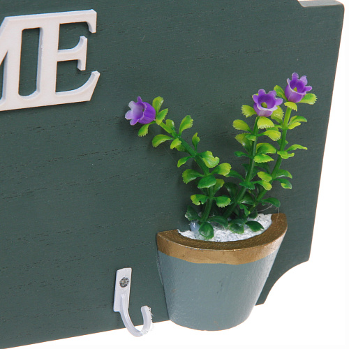 Ключница Home 2515см 3 крючка,цвет темно-зеленый MP132_5