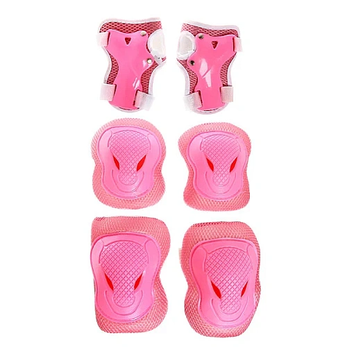 Защита комплект универсальный KL-228 (колени,локоть,кисть,7-12 лет) цв.розовый в сумке
