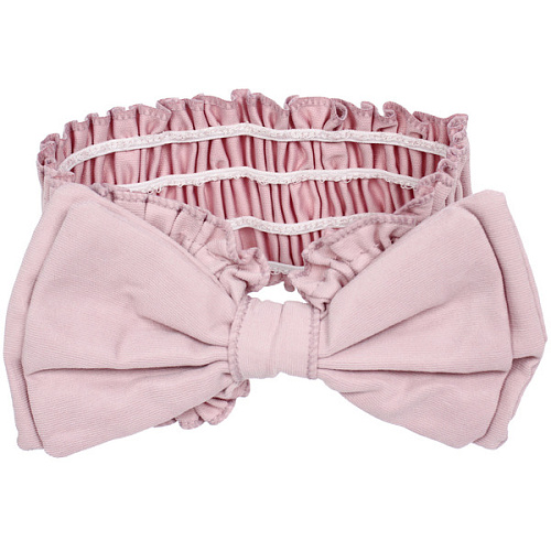 Повязка на голову косметическая ДАЙМОНД РУШ, бантик, цвет белый, пудровый, небесный и лиловый, 207см (ZIP пакет)_14