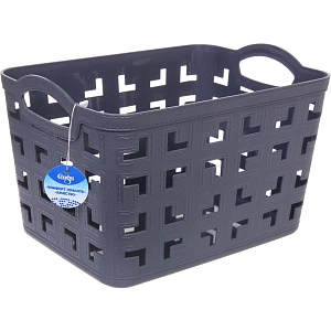 Корзина для хранения "ЭНИГАРТ", цвет серый, 35*27*23см (лейбл Селфи)