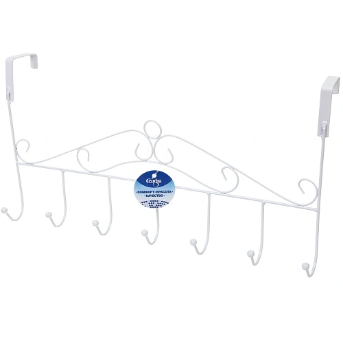 Крючки надверные на планке "ЛОФТ ТАМБЛ", цвет белый, 42*21.5см (Лейбл Селфи)