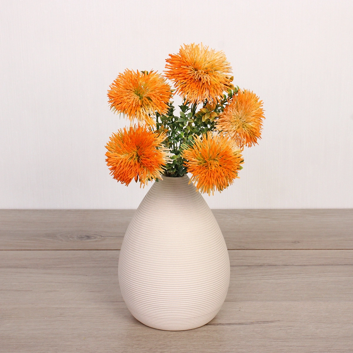 Искусственные цветы "Волшебство лета" 32см Одуванчики 5 цветков оранжевые