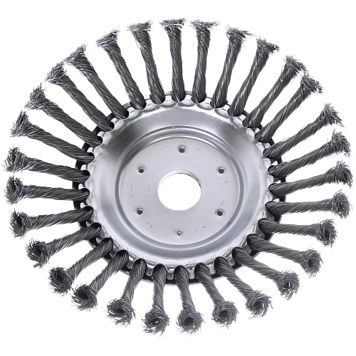 Щетка для триммера круглая из стальной проволоки диаметр 200мм, посадочное 25.4мм