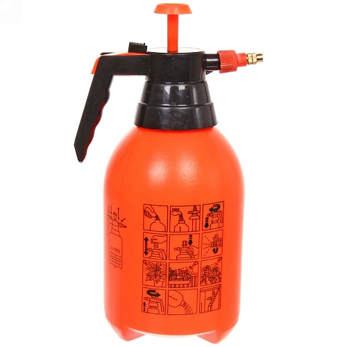 Опрыскиватель помповый 2л Апельсин пневматический, с мерной шкалой _14