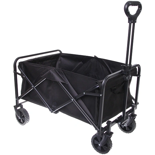Тележка садовая складная 4 колеса 75*48*49/89см. черная