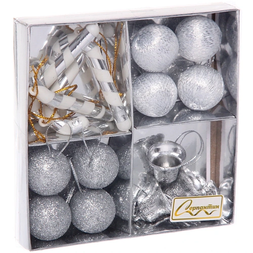 Набор украшений Новогоднее ассорти 135135 см, Серебро_2