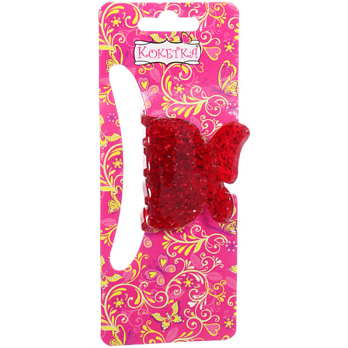 Заколка-краб для волос  ЭЙФОРИЯ ФЛО, нинель, микс 6 цветов, 4,7см (блистер Кокетка)_9