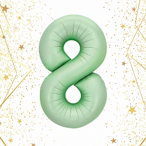 Шар фольгированный 32'/81см "Цифра "8" (зеленый)