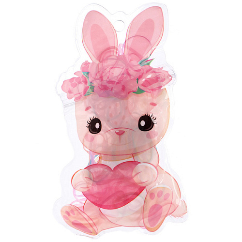 Резинки для волос силиконовые 100шт МАРМЕЛАДКИ, зайка, цвет нежный микс, 1711,5см_3