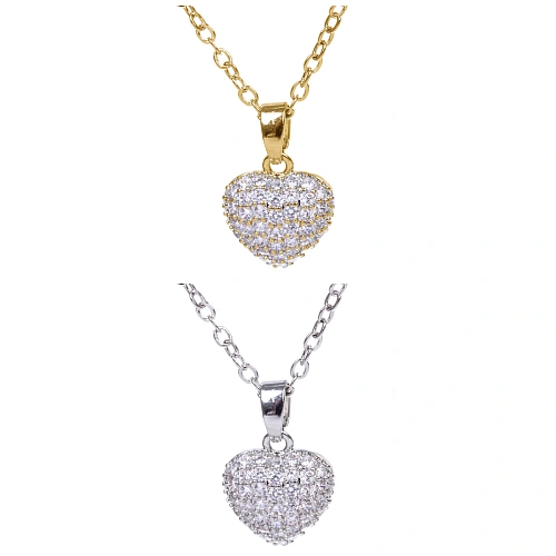 Подвеска из гиппоалергенного сплава со стразами АМОР, цвет серебро и золото, d-20см0,9см_7