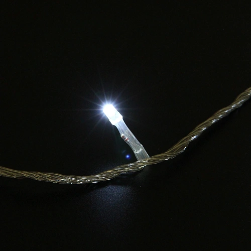Гирлянда для дома 16м 180 ламп LED прозрачпров,8 реж, IP-20, Белый, (возможность соединения)_27
