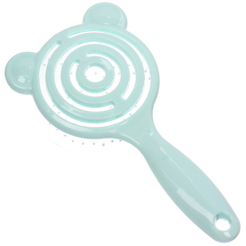 Расческа массажная продувная с ушками Ушастик, цвет салатовый, 920см (Ultramarine блистер)_4