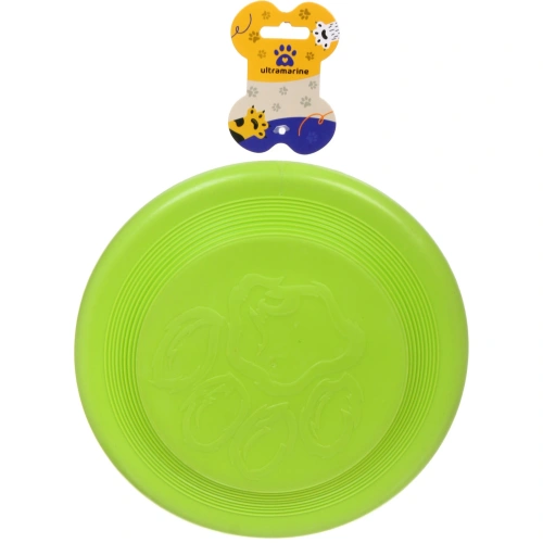 Игрушка резиновая "Фрисби", цвет зеленый, 23см (лейбл)