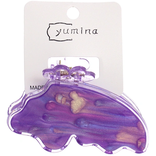 Заколка - краб для волос AKS-EMPIRE, бабочка, микс 6 цветов, 85см_4