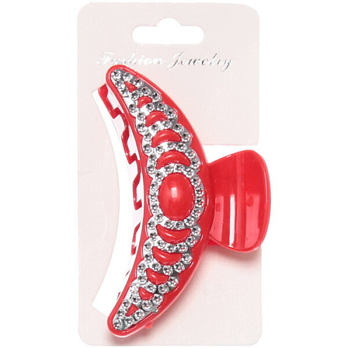 Заколка-краб для волос на блистере Emily Collection - Lily, микс 6 цветов, 7,5см _15