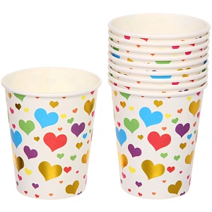 Стакан бумажный 0,2л в наборе 10 шт "Любовная история"