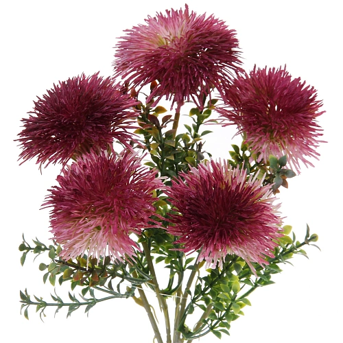 Искусственные цветы Волшебство лета 32см Одуванчики 5 цветков лиловые_3