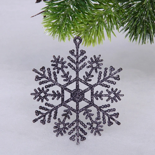 Набор ёлочных украшений Wish 6 см + 4 см (53 предмета), Графит_9