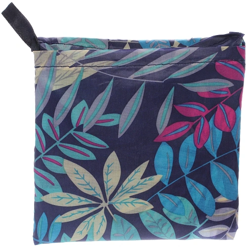 Сумка - шоппер ИДЕЯДОМА, принт листики,6546смнагрузка до 10кг (инд пакет истикер)_4