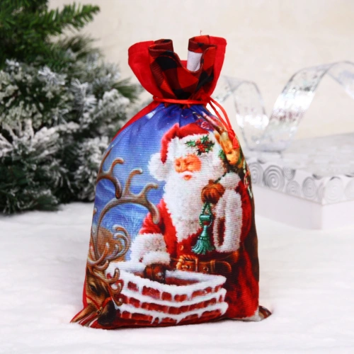 Мешок подарочный  "Доставка подарков" 21*32 см