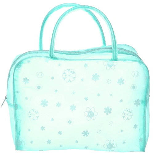 Косметичка Adventure - Feathers, ромашки, цвет мятный 2417см_4