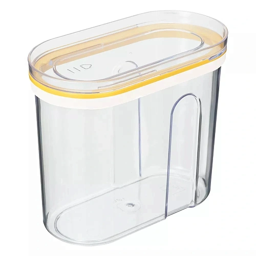 Емкость для сыпучих продуктов с крышкой 0,75л желтый