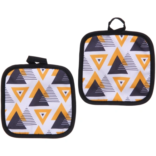 Прихватка в наборе "Geometry", треугольники жёлтые, 17*17 см, 2 шт