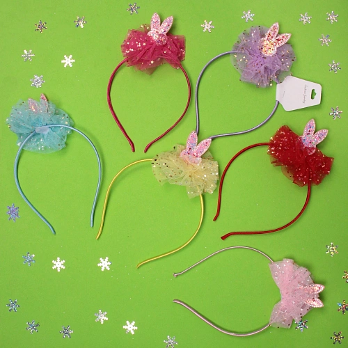 Ободок для волос детский Little lady - Emily, микс 6 цветов, 63см_3