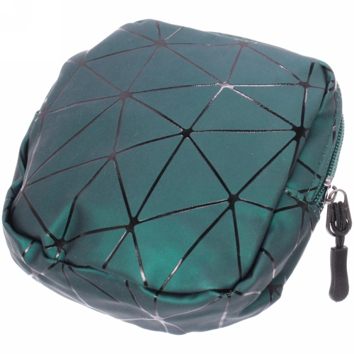 Косметичка прямоугольная  "Women secret", цвет зеленый, 11,8*11,5*3см