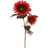Искусственные цветы "FLOWERS GLAMOUR" 63см Подсолнухи 2 цветка красные
