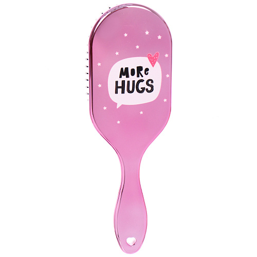 Расческа массажная зеркальная Animals, лисички, микс 4 цвета, 7,523 см (блистер Ultramarine)_3